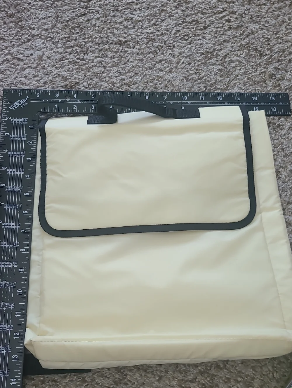 Purple Nylon Backpack with Cream Accents